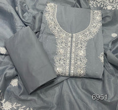 Fancy Chikankari Pure Cotton Suit Set - Yanchi
