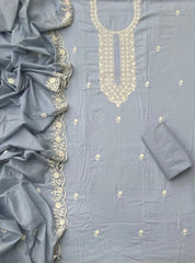 Fancy Chikankari Pure Cotton Suit Set - Yanchi