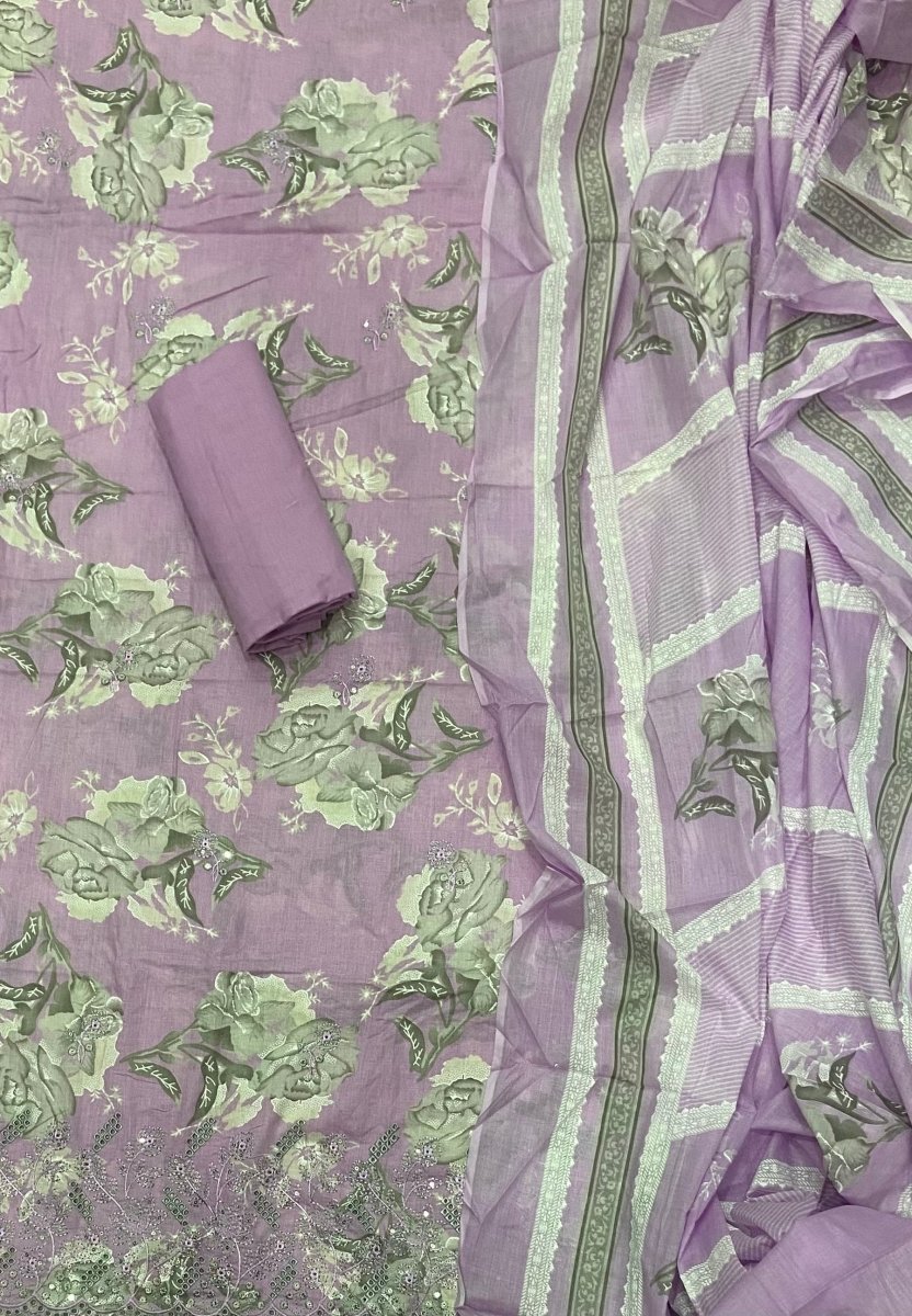 Fancy Chikankari Pure Cotton Suit Set - Yanchi