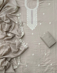 Fancy Chikankari Pure Cotton Suit Set - Yanchi