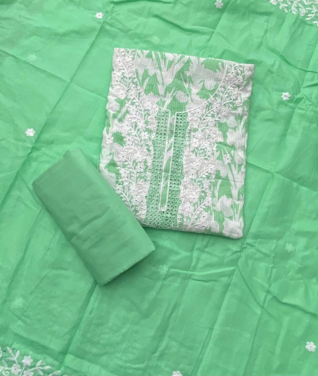 Fancy Chikankari Pure Cotton Suit Set - Yanchi