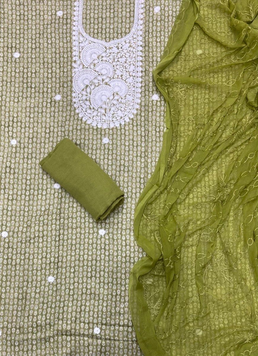 Fancy Chikankari Pure Cotton Suit Set - Yanchi