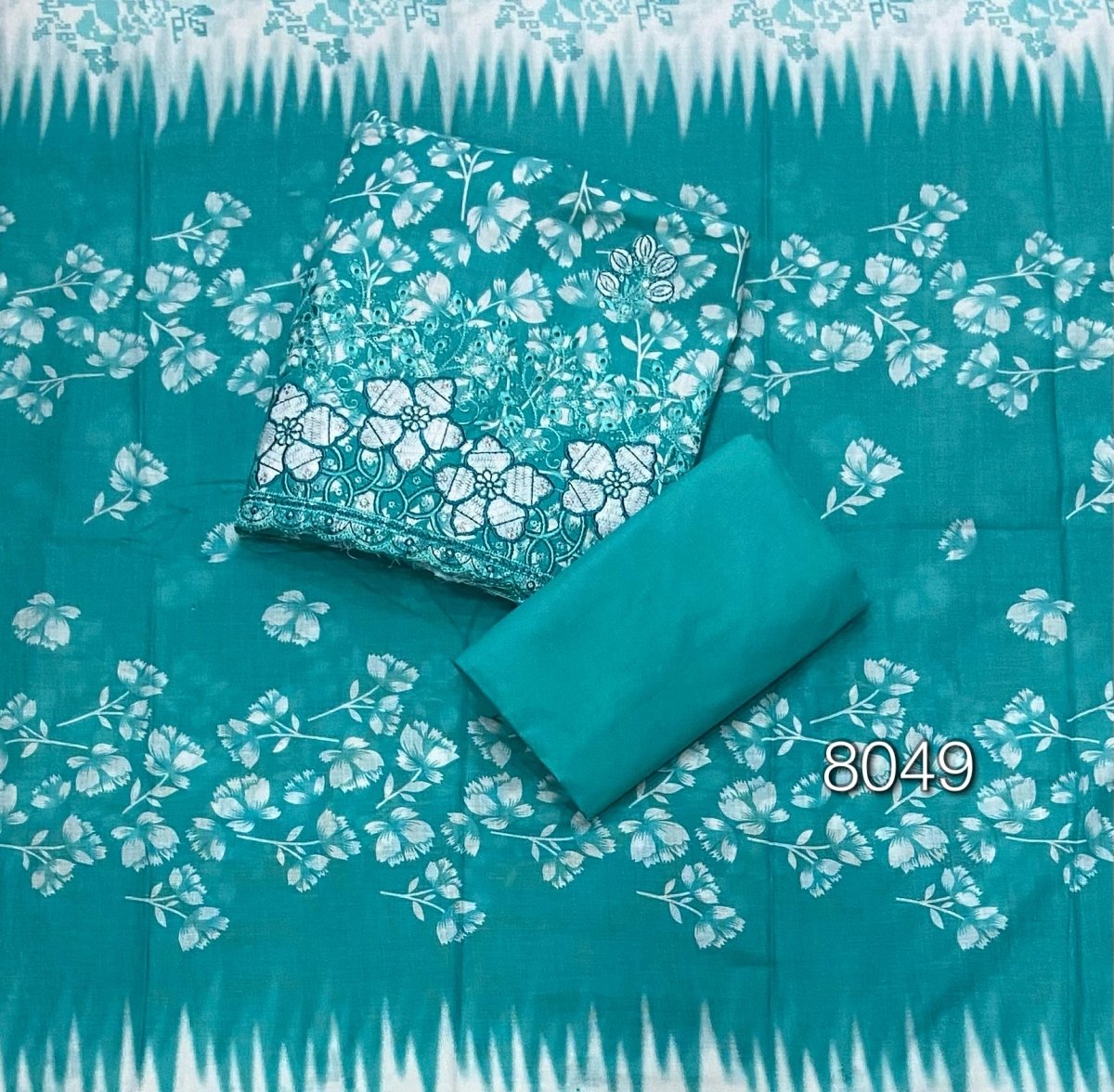 Fancy Chikankari Pure Cotton Suit Set - Yanchi