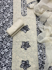Fancy Chikankari Pure Cotton Suit Set - Yanchi