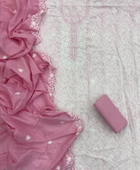 Fancy Chikankari Pure Cotton Suit Set - Yanchi