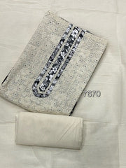 Fancy Chikankari Pure Cotton Suit Set - Yanchi