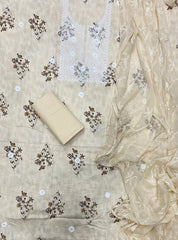 Fancy Chikankari Pure Cotton Suit Set - Yanchi