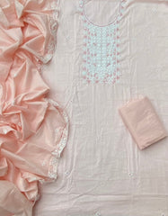 Fancy Chikankari Pure Cotton Suit Set - Yanchi