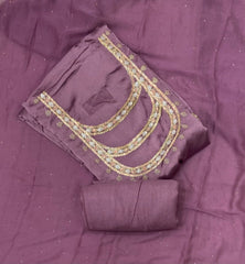 Fancy Crepe Silk Suit Set with Heavy Sequins Cutdana & Thread Work - Yanchi