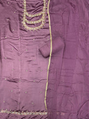 Fancy Crepe Silk Suit Set with Heavy Sequins Cutdana & Thread Work - Yanchi