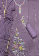 Fancy Crunchy Suit Set with Elegant Beads & Thread Work - Yanchi