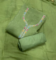 Fancy Crunchy Suit Set with Elegant Beads & Thread Work - Yanchi