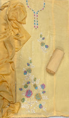 Fancy Crunchy Suit Set with Elegant Beads & Thread Work - Yanchi