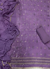 Fancy Crunchy Suit Set with Heavy Zari Thread Work - Yanchi
