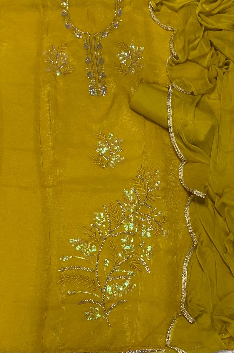 Fancy Crunchy Suit Set with Sequence Work - Yanchi