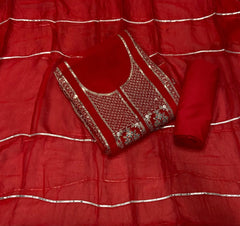 Fancy Crunchy Suit Set with Zari & Sequins Work - Yanchi