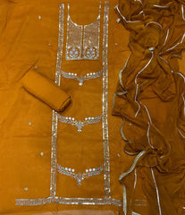 Fancy Crunchy Suit Set with Zari & Sequins Work - Yanchi