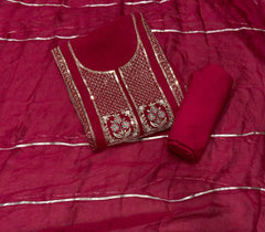 Fancy Crunchy Suit Set with Zari & Sequins Work - Yanchi