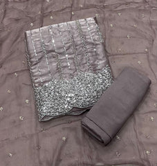 Fancy Fendi Silk Suit Set with Sequins, Cutdana & Pearl work - Yanchi