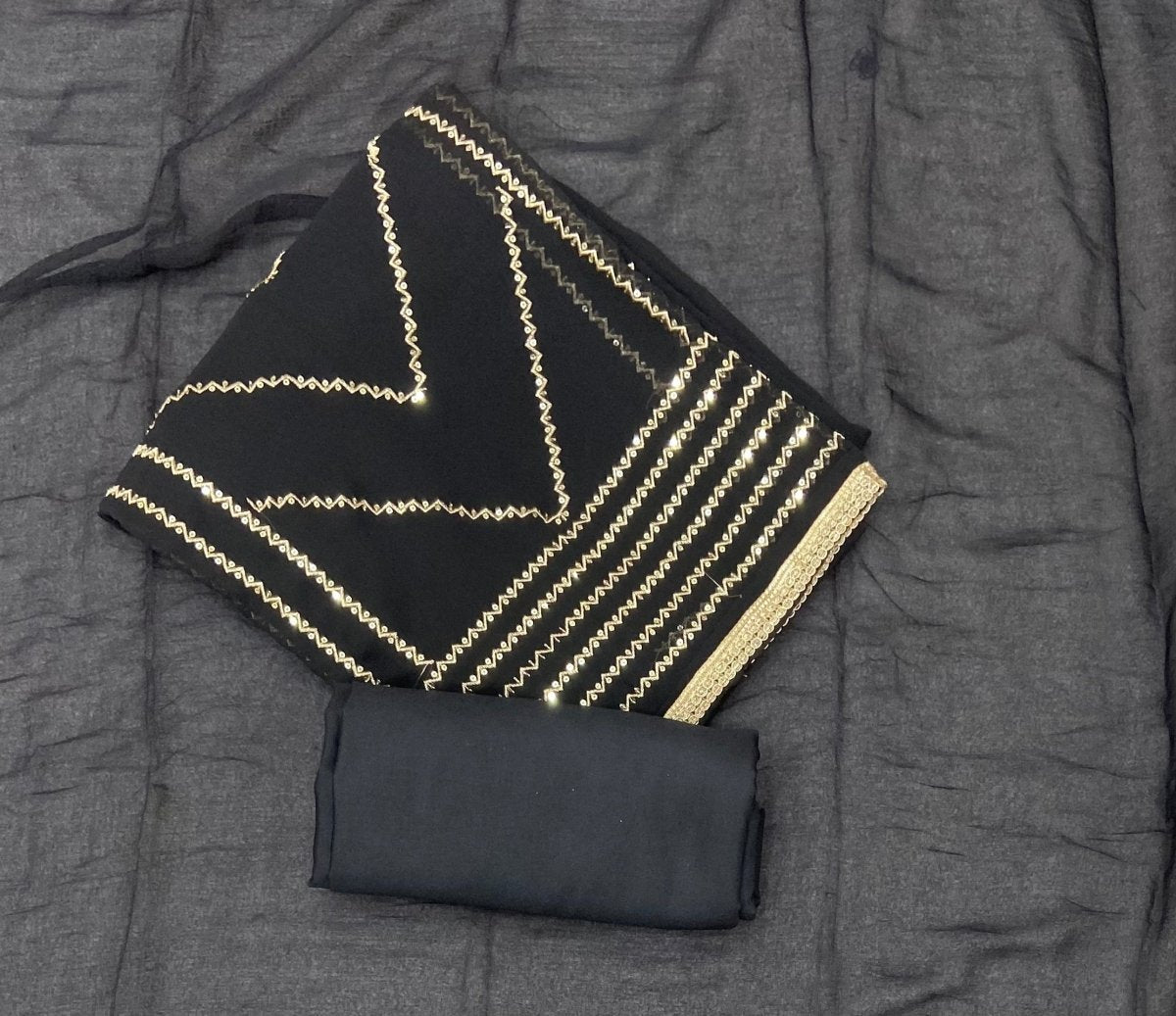 Fancy Georgette Suit Set with Heavy Sequins & Thread Work - Yanchi