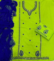 Fancy Georgette Suit Set With Sequins work - Yanchi