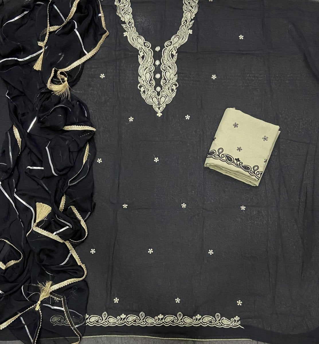 Fancy Georgette Suit Set With Sequins work - Yanchi
