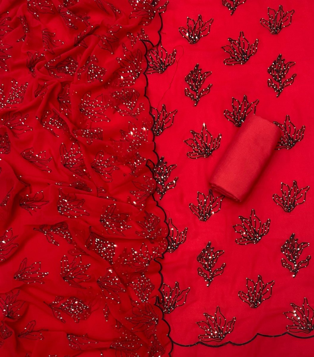 Fancy Georgette Thread & Sequins Work Suit Set - Yanchi
