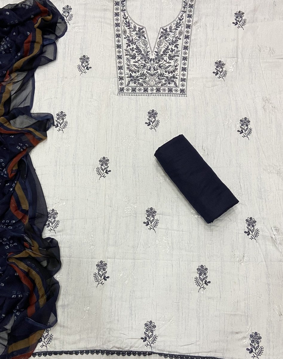 Fancy Glace Cotton Suit Set - Yanchi