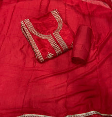 Fancy Glass Organza Suit Set with Cutdana & Zari Work - Yanchi