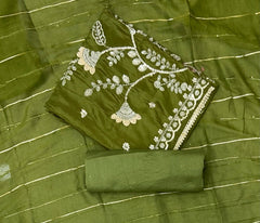 Fancy Glass Organza Suit Set with Elegant Sequins Work - Yanchi