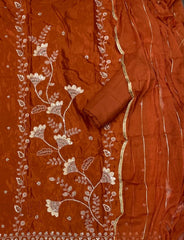 Fancy Glass Organza Suit Set with Elegant Sequins Work - Yanchi