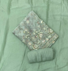 Fancy Glass Organza Suit Set with Elegant Sequins Work - Yanchi