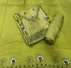 Fancy Glass Organza Suit Set with Elegant Thread & Sequins Work - Yanchi