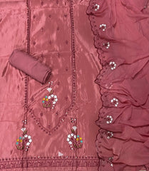 Fancy Glass Organza Suit Set with Elegant Thread & Sequins Work - Yanchi