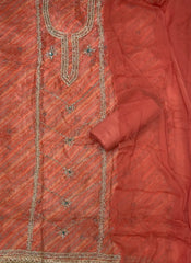 Fancy Glass Organza Suit Set with Heavy Pearl Cutdana & Swarovski Work - Yanchi
