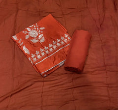 Fancy Glass Organza Suit Set with Heavy Pearl & Cutdana Work - Yanchi