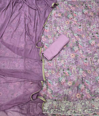 Fancy Glass Organza Suit Set with Heavy Pearl & Cutdana Work - Yanchi
