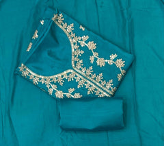 Fancy Glass Organza Suit Set with Heavy Sequins & Zari Work - Yanchi