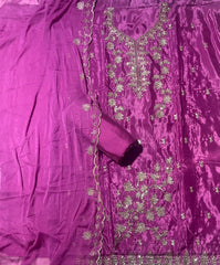 Fancy Glass Organza Suit Set with Heavy Sequins & Zari Work - Yanchi