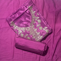 Fancy Glass Organza Suit Set with Heavy Sequins & Zari Work - Yanchi