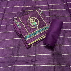 Fancy Glass Organza Suit Set with Heavy Zari Thread & Sequins Work - Yanchi