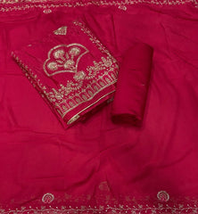 Fancy Glass Organza Suit Set with Heavy Zari Thread & Sequins Work - Yanchi