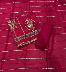 Fancy Glass Organza Suit Set with Heavy Zari Thread & Sequins Work - Yanchi