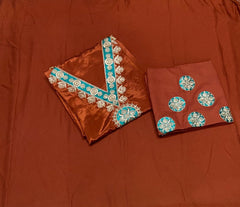 Fancy Glass Organza Suit Set with Heavy Zari Thread Work - Yanchi