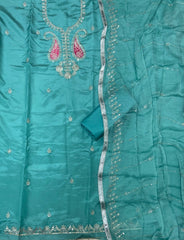 Fancy Glass Organza Suit Set with Thread Embroidery & Sequins Work - Yanchi