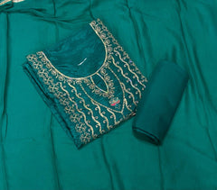 Fancy Glass Organza Suit Set with Zari Thread & Sequins Work - Yanchi