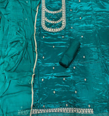 Fancy Glass Organza Suit Set with Zari Thread & Sequins Work - Yanchi
