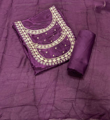 Fancy Glass Organza Suit Set with Zari Thread & Sequins Work - Yanchi