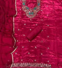 Fancy Glass Organza Suit Set with Zari Thread & Sequins Work - Yanchi