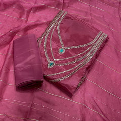 Fancy Glass Organza Suit Set with Zari & Thread Work - Yanchi